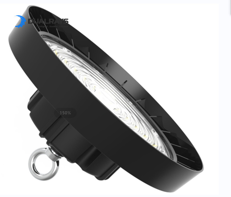 IP65 IK08 حفاظت کلاس I بدنه آلیاژ آلومینیوم LED صنعتی UFO نور خلیج بالا موجود در انبار