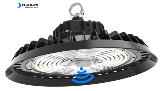 100 وات عرضه کارخانه LED UFO High Bay Light با سنسور حرکت قابل اتصال و سنسور نور روز