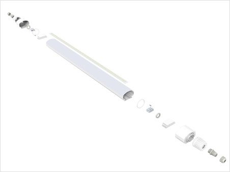 محفظه PC با دوام 160LPW LED چراغ سه اثبات IP66 طول عمر اضطراری 0 تا 10 ولت