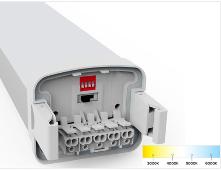 چراغ صنعتی 50W LED سه گانه 160LPW LED 0-10V کم نور با 5 سال ضمانت