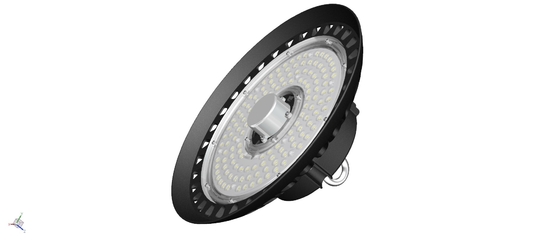 UFO LED کم نور فروپاشی High Bay Light 150W 140LPW داخلی زنجیر قلاب راننده موجود است