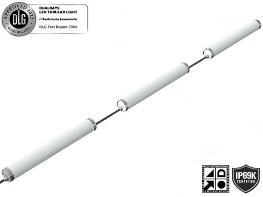 5ft 50W IP69K IK10 LED Tri Proof Light برای محیط های صنعتی خشن