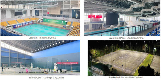 100W ضد درخشش چراغ ورزشی LED برای 100W هالیید فلزی جایگزینی با 7 سال گارانتی با کنترل بی سیم هوشمند Zigbee