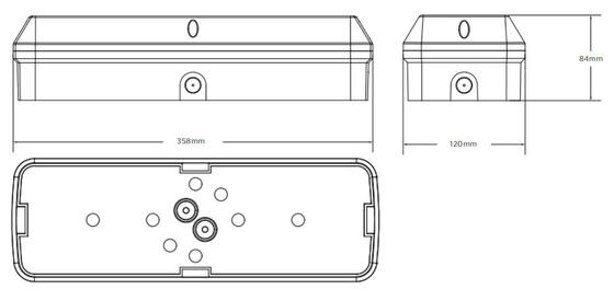 چراغ ورودی LED 8W با عملکرد اضطراری و سنسور حرکت IP65