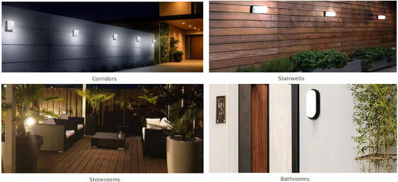 چراغ ورودی LED 8W با عملکرد اضطراری و سنسور حرکت IP65