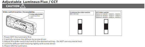 فله هد LED ایوان نور 8W با 3CCT و قدرت سوئیچ