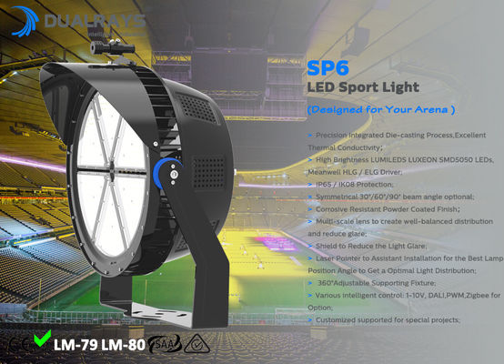 چراغ ورزشی LED ورزشگاه SMD5050 800W SAA 150lm/W برای چراغ های زمین تنیس
