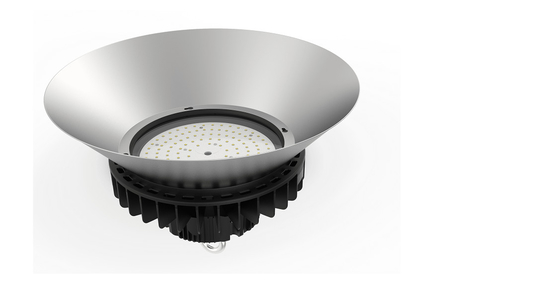 نور بادوام UFO LED High Bay Light 150W AC100V - 270V سفید کاور PC کم نور 1-10V