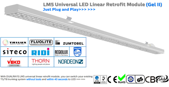 یونیورسال بهسازی خطی LM5 نسخه خطی IP65 5 فوت LED لوله نور 55 واتی پوشش کامپیوتر بدون اشعه مادون قرمز UV IR بدون جیوه