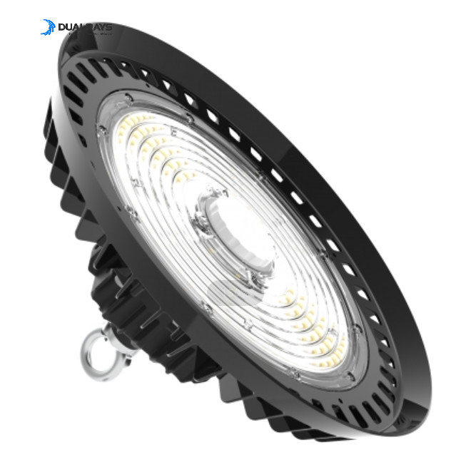 لامپ HB4 UFO LED High Bay با کنترل بی سیم Zigbee 1-10V DALI سنسور حرکت اضطراری سنسور نور روز اضطراری