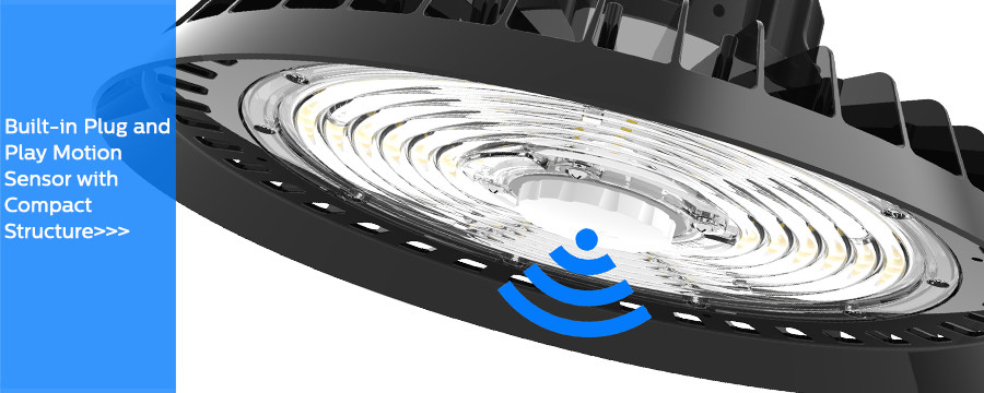 5 سال گارانتی رایگان 200 وات UFO LED High Bay Light CE CB SAA TUV GS با سنسور نور روز برای انبار و کارگاه