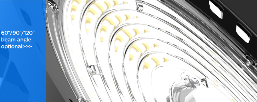 100 وات عرضه کارخانه LED UFO High Bay Light با سنسور حرکت قابل اتصال و سنسور نور روز