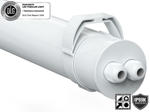 چراغ لوله ای LED فوق العاده TB7 با درجه حفاظت IP69K IP66، با قابلیت تنظیم توان توسط سوئیچ DIP/3CCT/3 فاز و عبور سیم 3/5