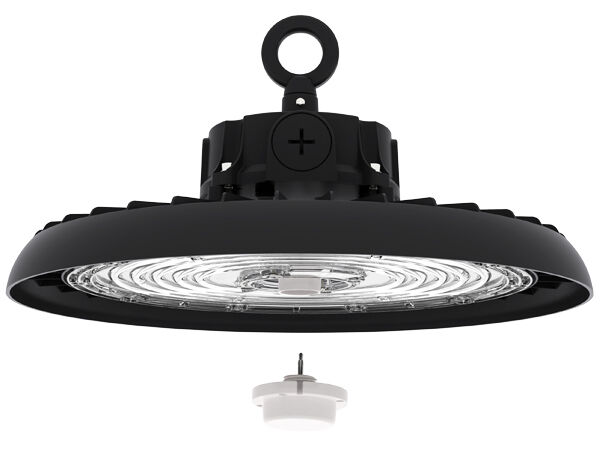 چراغ سوله ای LED UFO با توان 150 وات، بازدهی 150LPW، قابلیت تنظیم توان با سوئیچ DIP، 3CCT و قابلیت انتخاب عملکرد اضطراری