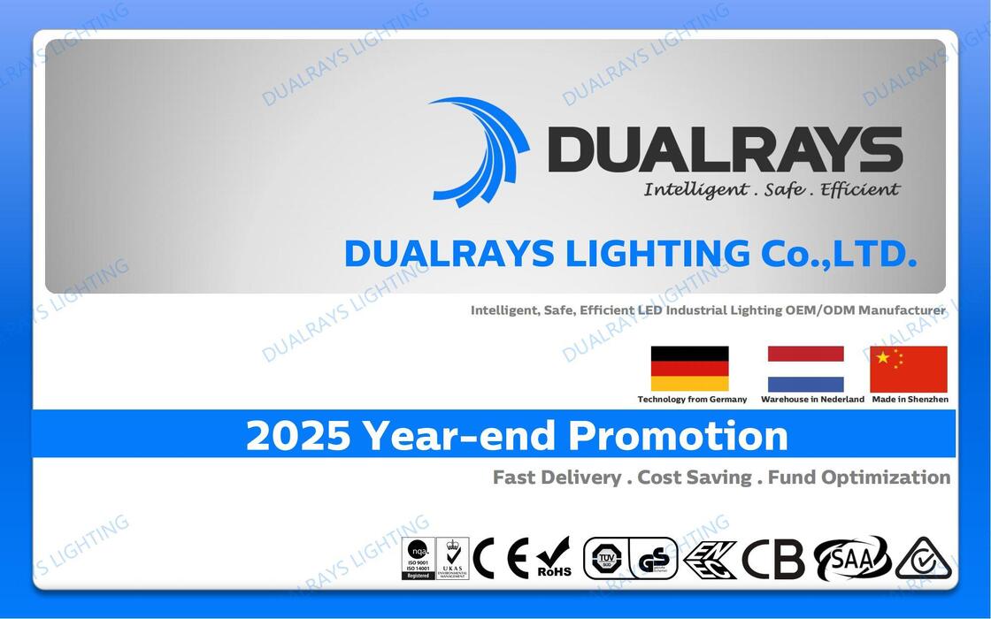 DUALRAYS اروپا ذخیره سازی لامپ UFO High Bay ارسال مستقیم به هلند خدمات پس از فروش سریع و محلی