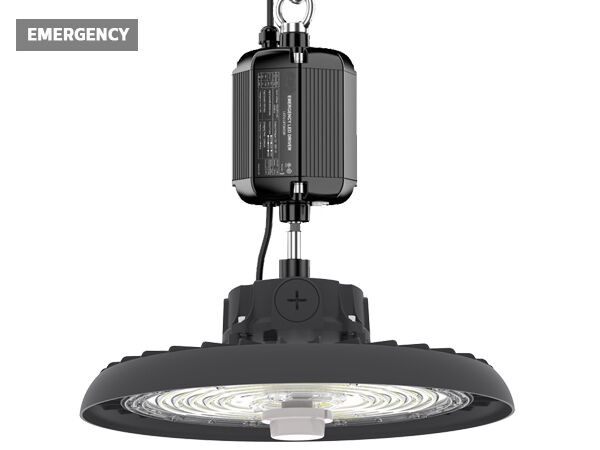 HB3 DIP Switchable Power و 3CCT UFO LED Highbay Light 190LPW موجود در انبار اروپا با عملکرد اضطراری با 30W@3hrs اختیاری
