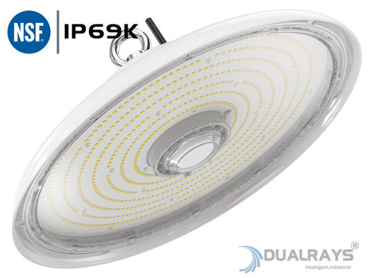 Strong White Housing 100W UFO LED High Bay Light IP69K IK10 140LPW صنایع غذایی
